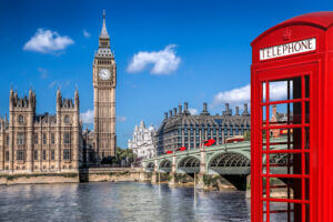 Big Ben & Red Telephone Box in London